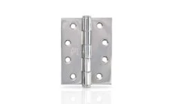 Trio Door Butt Hinge Fixed Pin Polished Stainless Steel 100 X 75 X 2.5mm