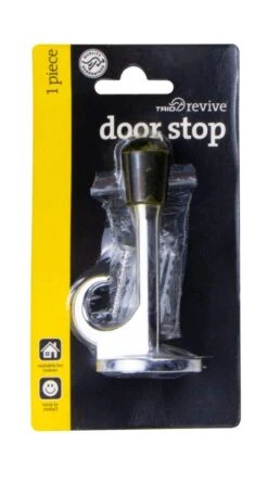 Trio Coat Hook & Doorstop Chrome Plated 88mm