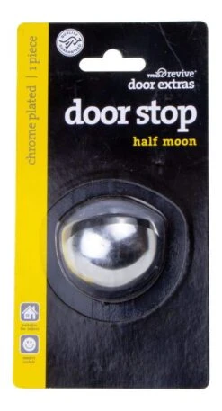 Trio Half Moon Commercial Doorstop Chrome Plated 34mm