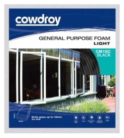 Cowdroy Seal Foam Black 19 X 25mm X 3m