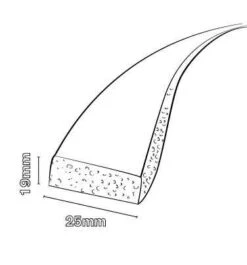 Cowdroy Seal Foam Black 19 X 25mm X 3m -Home Hardware 5148598 3 44