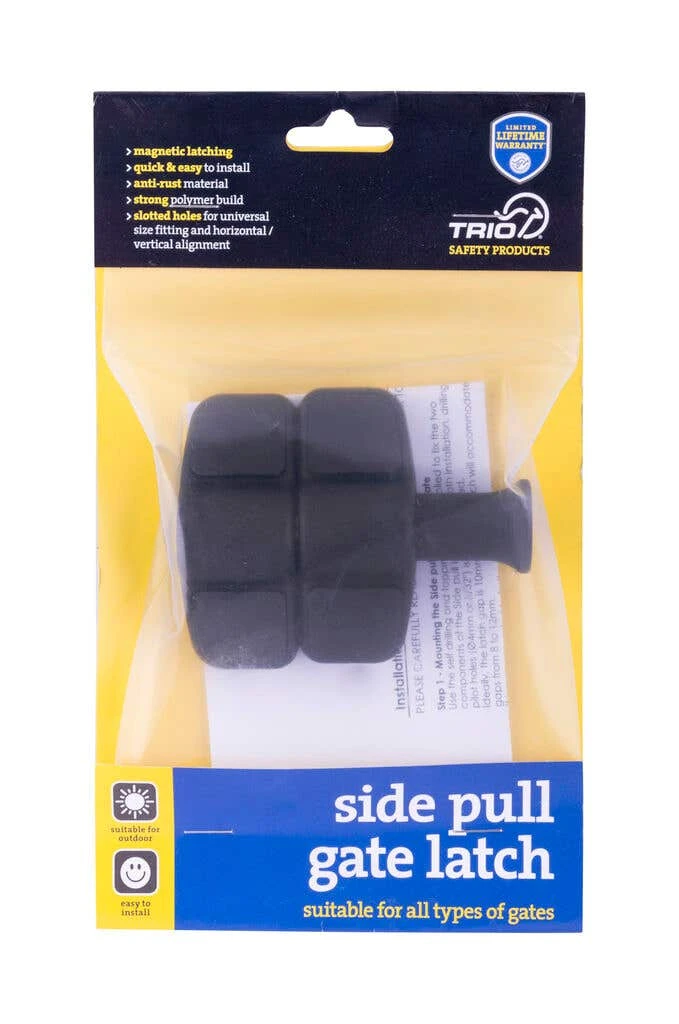Trio Side Pull Gate Latch Black 3 Trio Side Pull Gate Latch Black