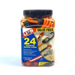 Lion Assorted Bungee Cords - 24 Pack