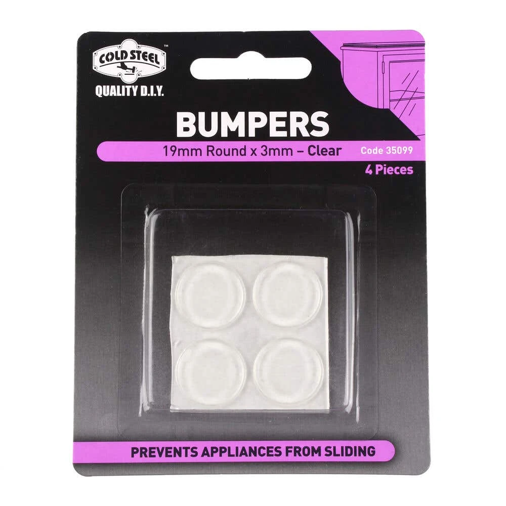 Cold Steel Bumpers Round Clear 19 X 3mm - 4 Pack 3 Cold Steel Bumpers Round Clear 19 X 3mm - 4 Pack