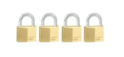 Master Lock Brass Padlock 30 X 16mm - 4 Pack -Home Hardware 5360771 2