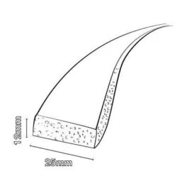 Cowdroy Seal Foam Black 12 X 25mm X 3m 7 Cowdroy Seal Foam Black 12 X 25mm X 3m -Home Hardware 5417266 3 42