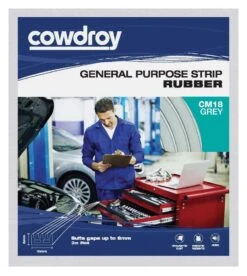 Cowdroy General Purpose Strip Rubber Grey 8 X 15mm X 2m