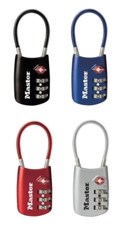 Master Lock Lug TSA Comb Flex Cable Padlock
