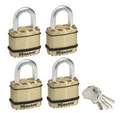 Master Lock Excell Laminated Padlock 45mm - 4 Pack