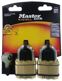 Master Lock Excell Padlock 50mm - 2 Pack