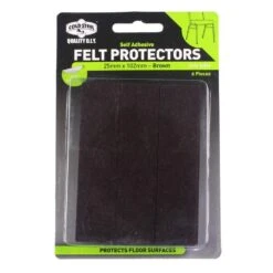 Cold Steel Felt Protectors Strip Brown 25 X 102mm - 6 Pack