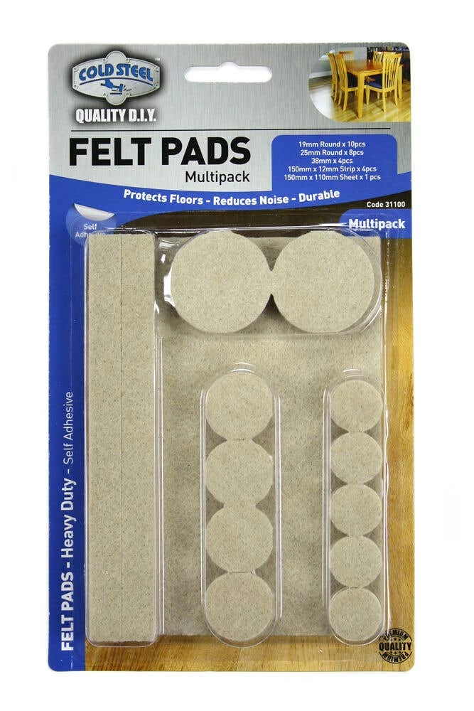 Cold Steel Heavy Duty Felt Pads Multipack Beige - 27 Pack 3 Cold Steel Heavy Duty Felt Pads Multipack Beige - 27 Pack