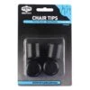 Cold Steel Round Plastic Chair Tips Black 29mm - 4 Pack -Home Hardware 5472287 0 2