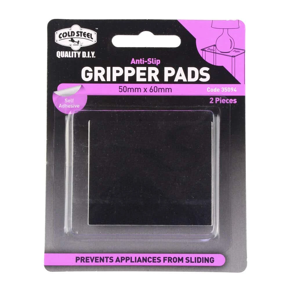 Cold Steel Gripper Pads Anti Slip Rubber Black 50 X 60mm - 2 Pack 3 Cold Steel Gripper Pads Anti Slip Rubber Black 50 X 60mm - 2 Pack