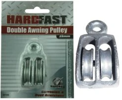 Hardfast Double Awning Pulley Galvanised Cast Iron 25mm