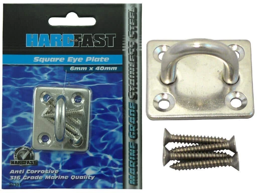 Hardfast Square Eye Plate Stainless Steel 5 X 34mm 3 Hardfast Square Eye Plate Stainless Steel 5 X 34mm