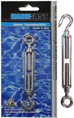 Hardfast Hook & Eye Turnbuckle Stainless Steel 6mm