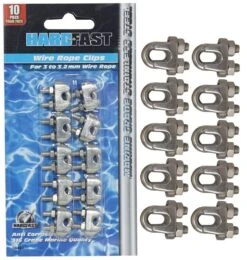 Hardfast Wire Rope Grip 3.2mm - 10 Pack