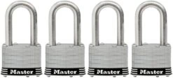 Master Lock Stainless Steel Laminated Padlock - 4 Pack