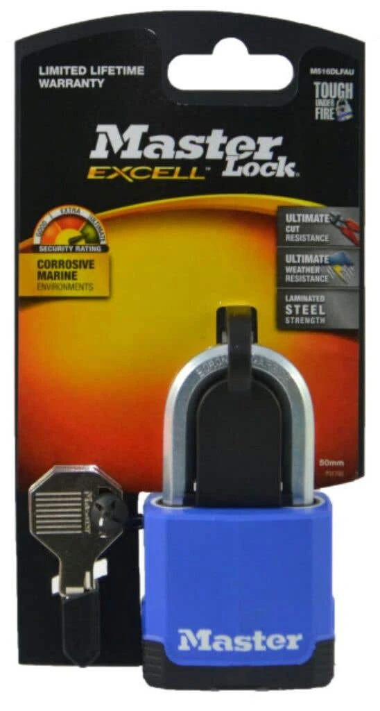 Master Lock Excell Laminated Steel Padlock 50mm 4 Master Lock Excell Laminated Steel Padlock 50mm - Image 2