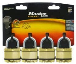 Master Lock Excell Laminated Padlock 50mm - 4 Pack