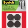 Scotch Round Felt Pads Brown 25mm - 12 Pack -Home Hardware 5585724 0 2