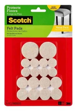Scotch Circular Felt Pads Beige - 36 Pack