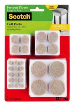 Scotch Circular Felt Pads Beige - 162 Pack