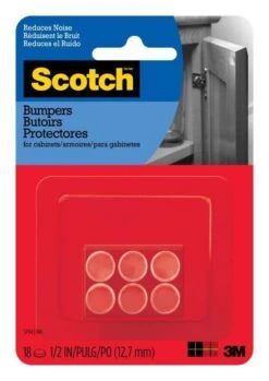 Scotch Rubber Bumpers Clear 12mm - 18 Pack