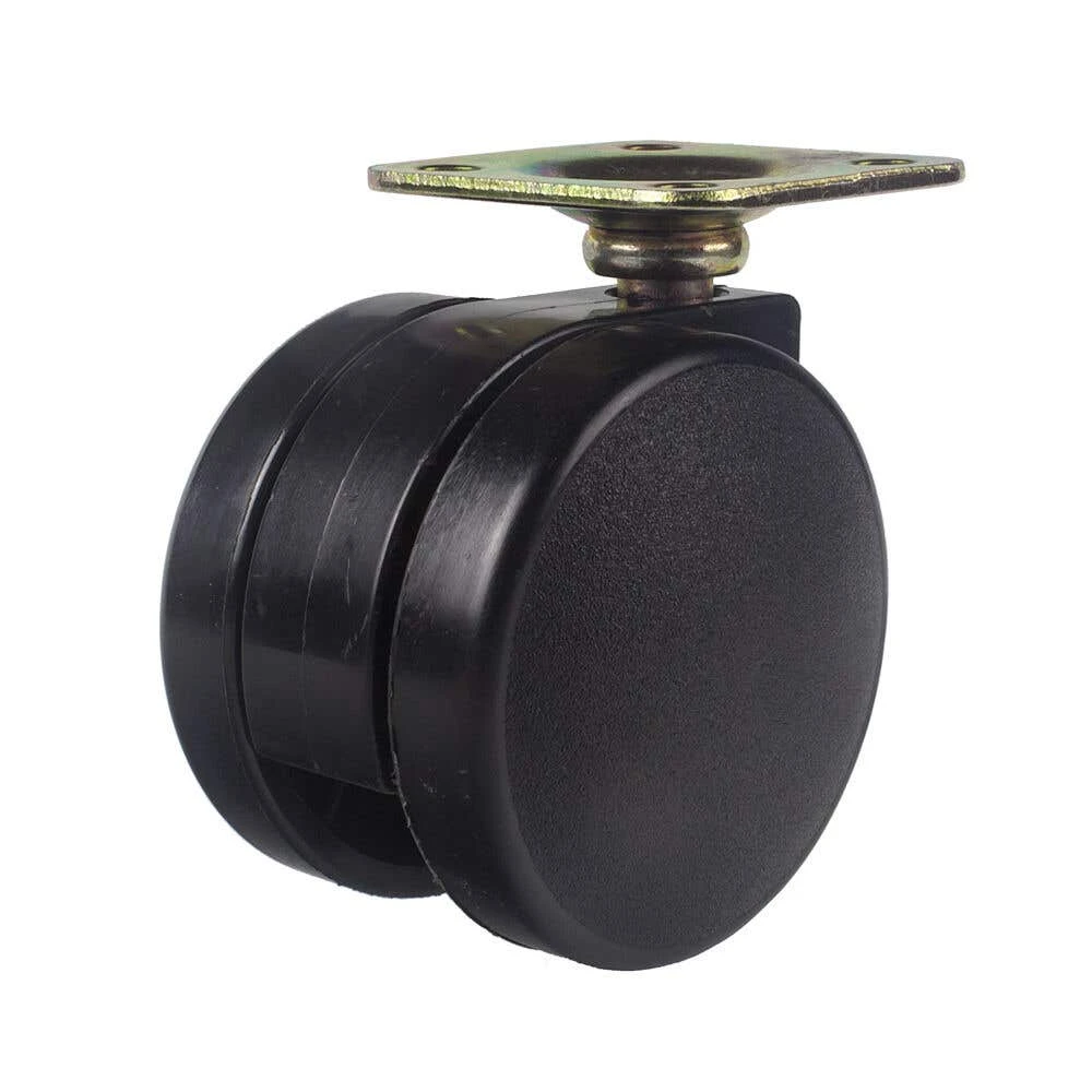 Cold Steel Twin Wheel Unhooded Plate Furniture Castor 50mm -2 Pack 3 Cold Steel Twin Wheel Unhooded Plate Furniture Castor 50mm -2 Pack