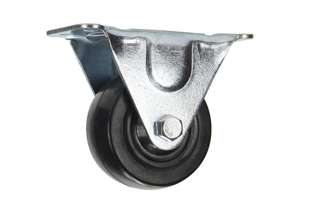 Cold Steel Rubber Fixed Castor Black 63mm 3 Cold Steel Rubber Fixed Castor Black 63mm