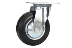 Cold Steel Rubber Swivel Castor Black 125mm