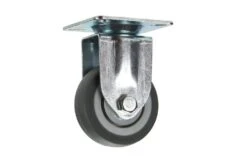 Cold Steel Rubber Fixed Castor Grey 50mm