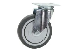 Cold Steel Rubber Swivel Castor Grey 100mm
