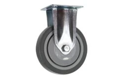 Cold Steel Rubber Fixed Castor Grey 100mm