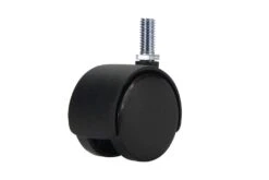 Cold Steel Twin Wheel Hooded 3/8" Thread Furniture Castor 50mm - 2 Pack