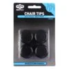 Cold Steel Round Plastic Chair Tips Black 32mm - 4 Pack -Home Hardware 5599857 0 1