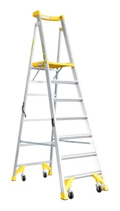 Bailey P170 Job Station Aluminium Platform Ladder 170kg Industrial 7 Step
