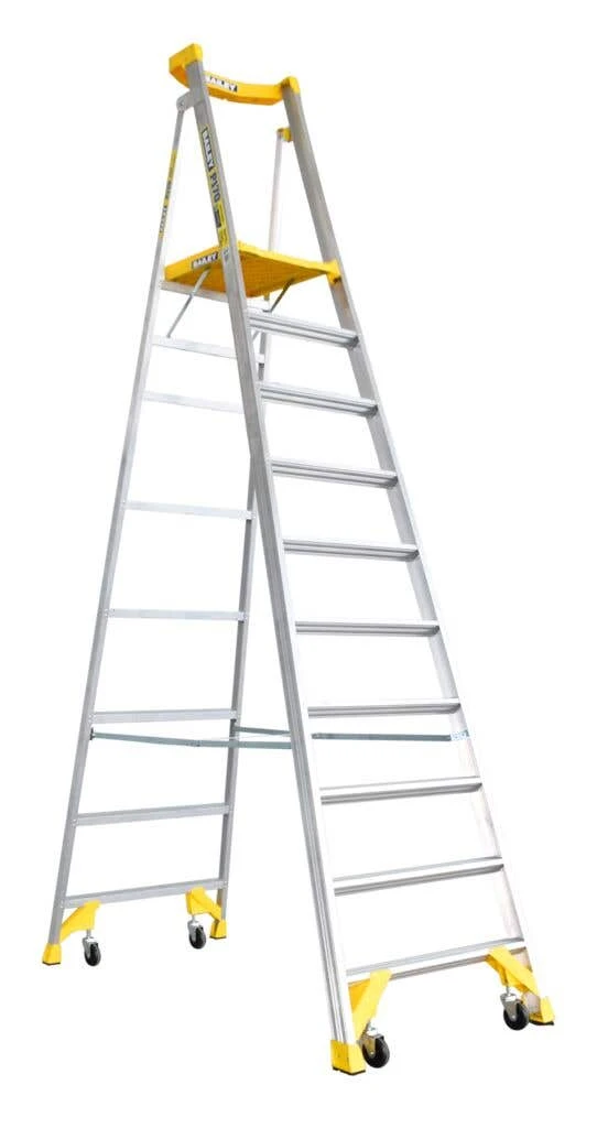 Bailey P170 Job Station Aluminium Platform Ladder 170kg Industrial 10 Step 3 Bailey P170 Job Station Aluminium Platform Ladder 170kg Industrial 10 Step