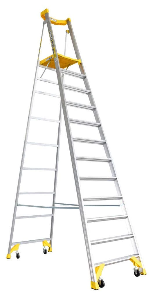 Bailey P170 Job Station Aluminium Platform Ladder 170kg Industrial 12 Step 3 Bailey P170 Job Station Aluminium Platform Ladder 170kg Industrial 12 Step