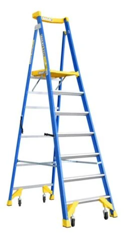Bailey P170 Job Station Fibreglass Platform Ladder 170kg Industrial 7 Step