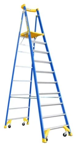 Bailey Platform Ladder Fibreglass 10 Steps 2.9m