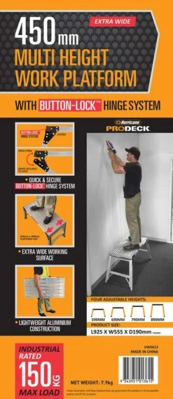 Hurricane Multi Height Work Platform Industrial 150kg -Home Hardware 6035869 3 6
