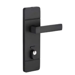 Lane Oxford Security Lever Entrance Set Matte Black