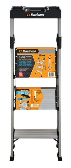 Hurricane 3 Step Dual Platform Ladder 120kg -Home Hardware 6080493 2 4