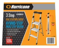 Hurricane 3 Step Dual Platform Ladder 120kg -Home Hardware 6080493 4 4
