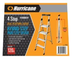 Hurricane 4 Step Dual Platform Ladder 120kg -Home Hardware 6080501 4 4