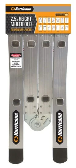 Hurricane 2.5m Multifold Ladder 120kg Industrial -Home Hardware 6102826 3 2