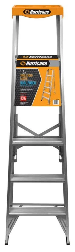 Hurricane Dual Punch Single Sided Industrial Ladder 150Kg 1.8m -Home Hardware 6102859 2 9