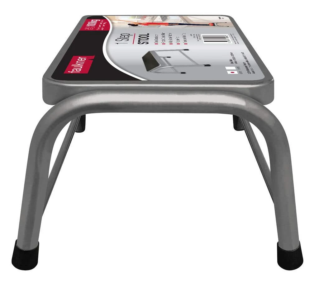 Faulkner 1 Step Stool For Domestic Use Grey 100Kg 4 Faulkner 1 Step Stool For Domestic Use Grey 100Kg - Image 2